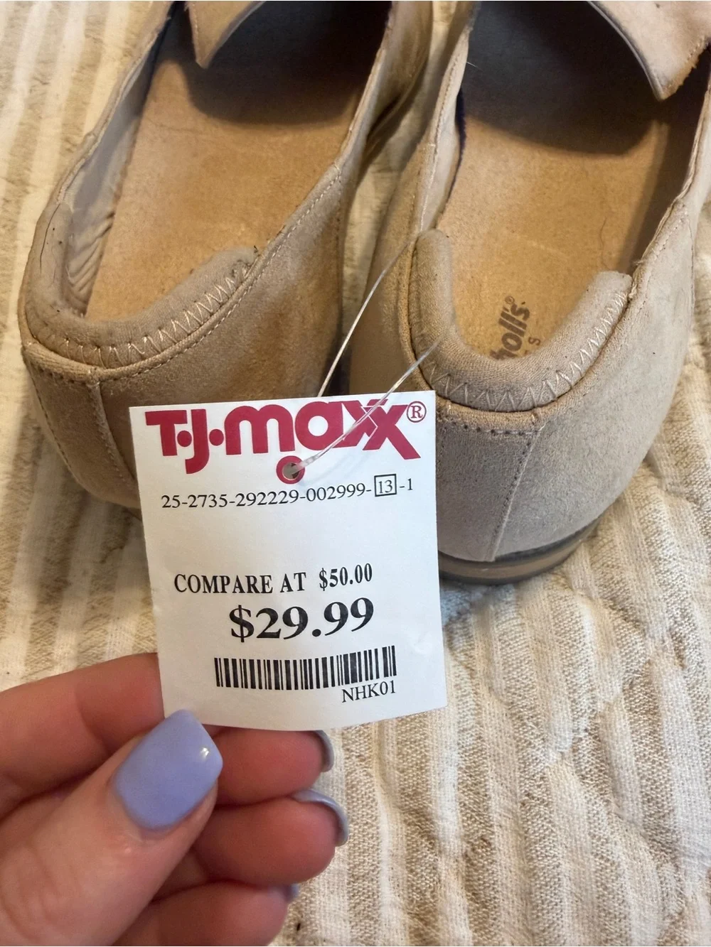 Dr. Scholl's Light Taupe Slip-On Loafers - Picture 3 of 3